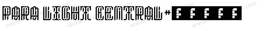 Para Light Central字体转换